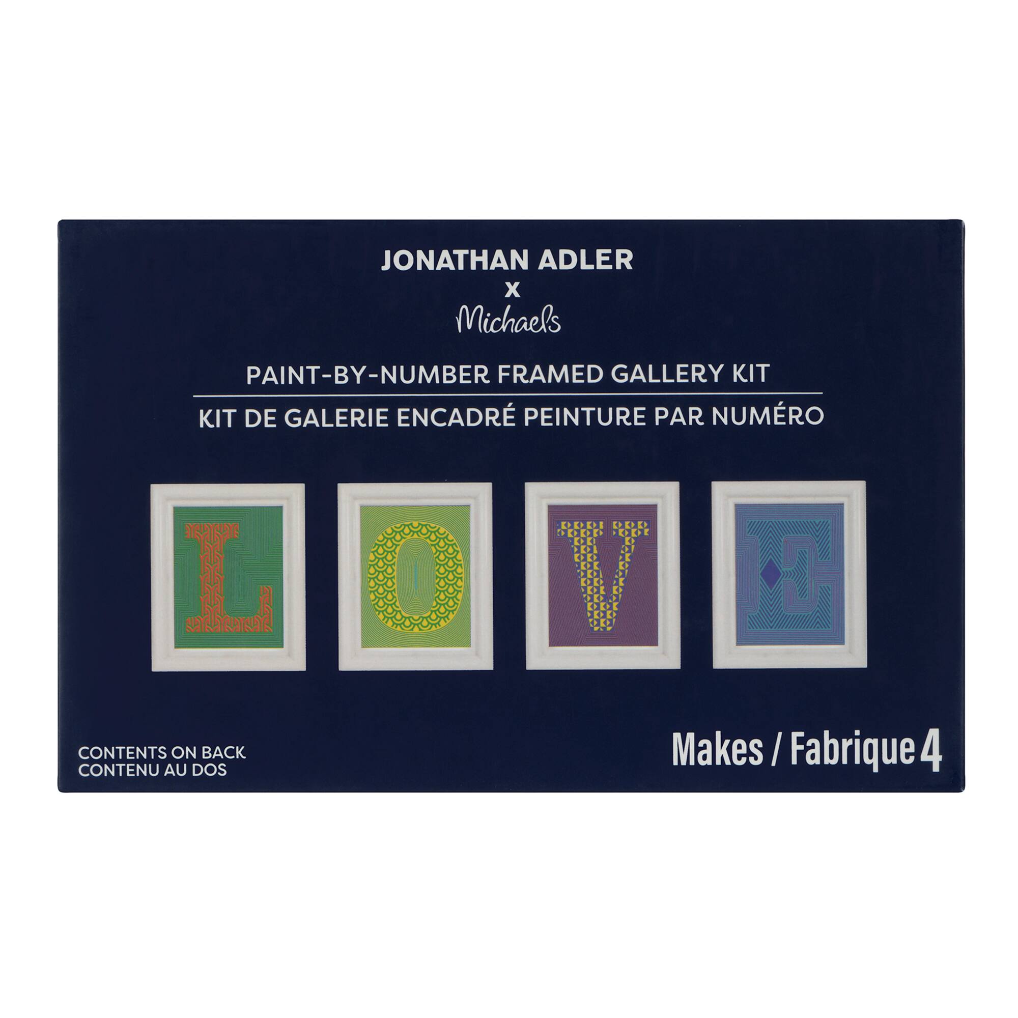 Jonathan Adler x Michaels LOVE Paint-By-Number Framed Gallery Kit
